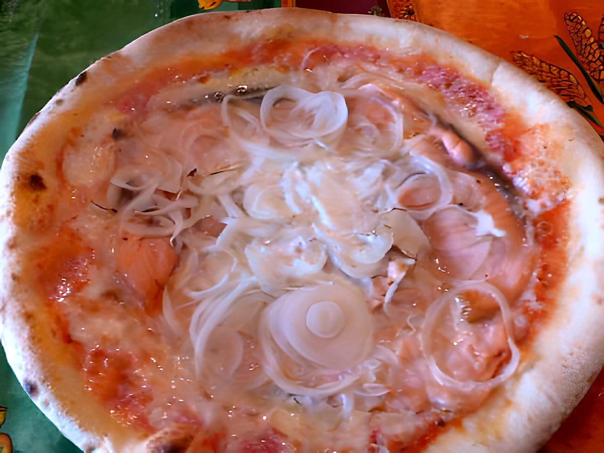 recette PIZZA AU SAUMON