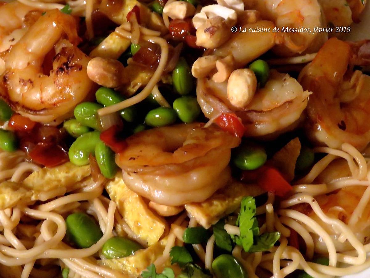 recette Sauté de crevettes, façon pad thaï +