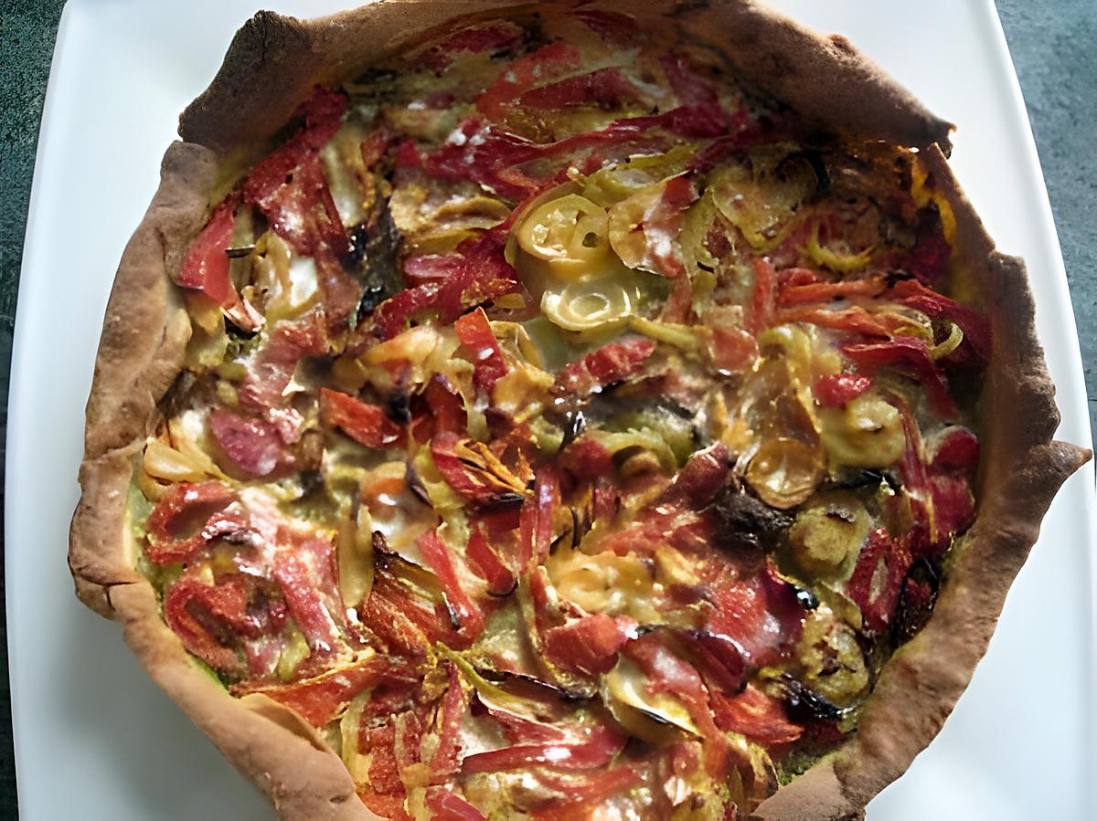 recette Tarte poivrons-pesto