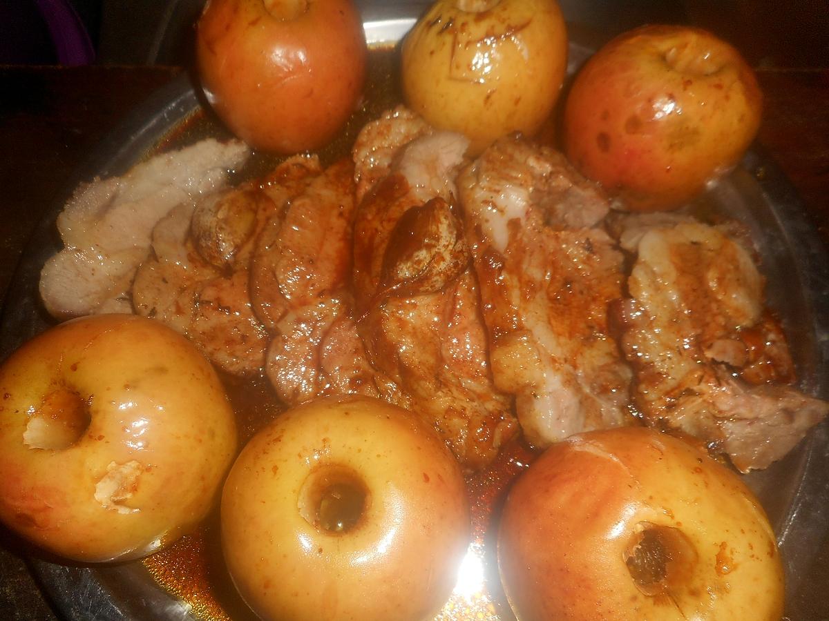 recette Roti de porc aux pommes et au cidre