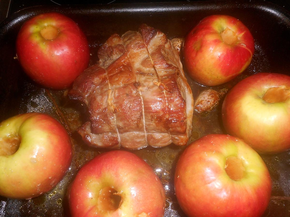 recette Roti de porc aux pommes et au cidre