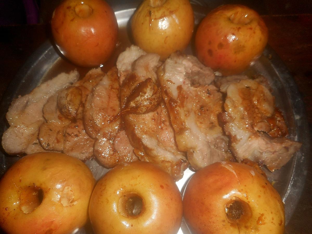 recette Roti de porc aux pommes et au cidre