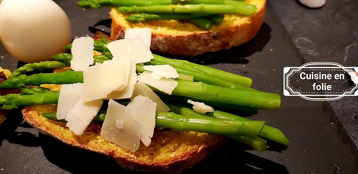 recette Brushetta aux asperges croquantes