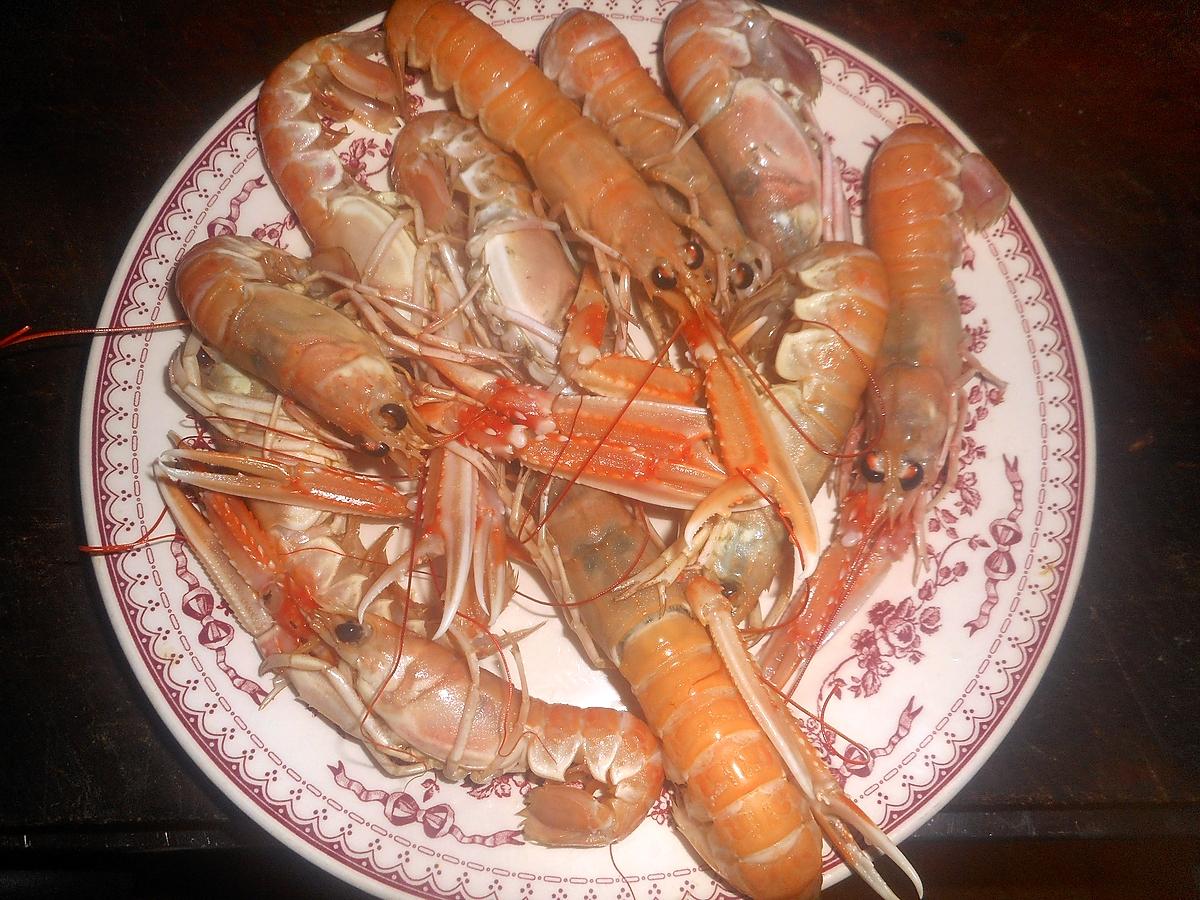 recette Langoustines flambées au cognac sur un risotto au safran