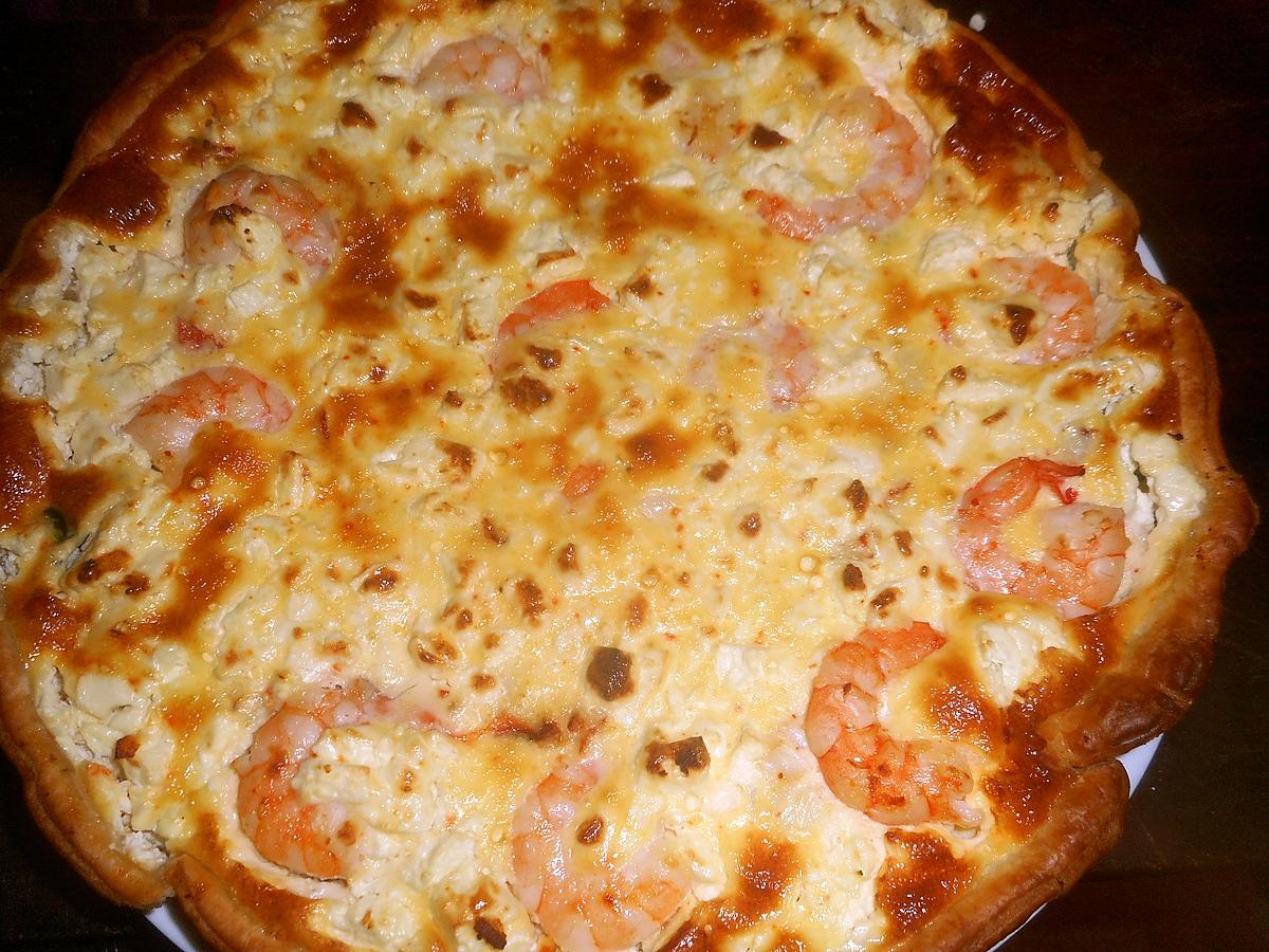 recette Quiche  crabe,crevettes, épinard et féta