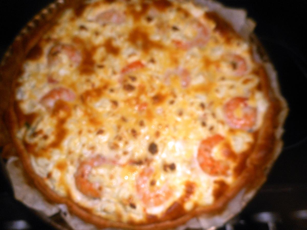 recette Quiche  crabe,crevettes, épinard et féta