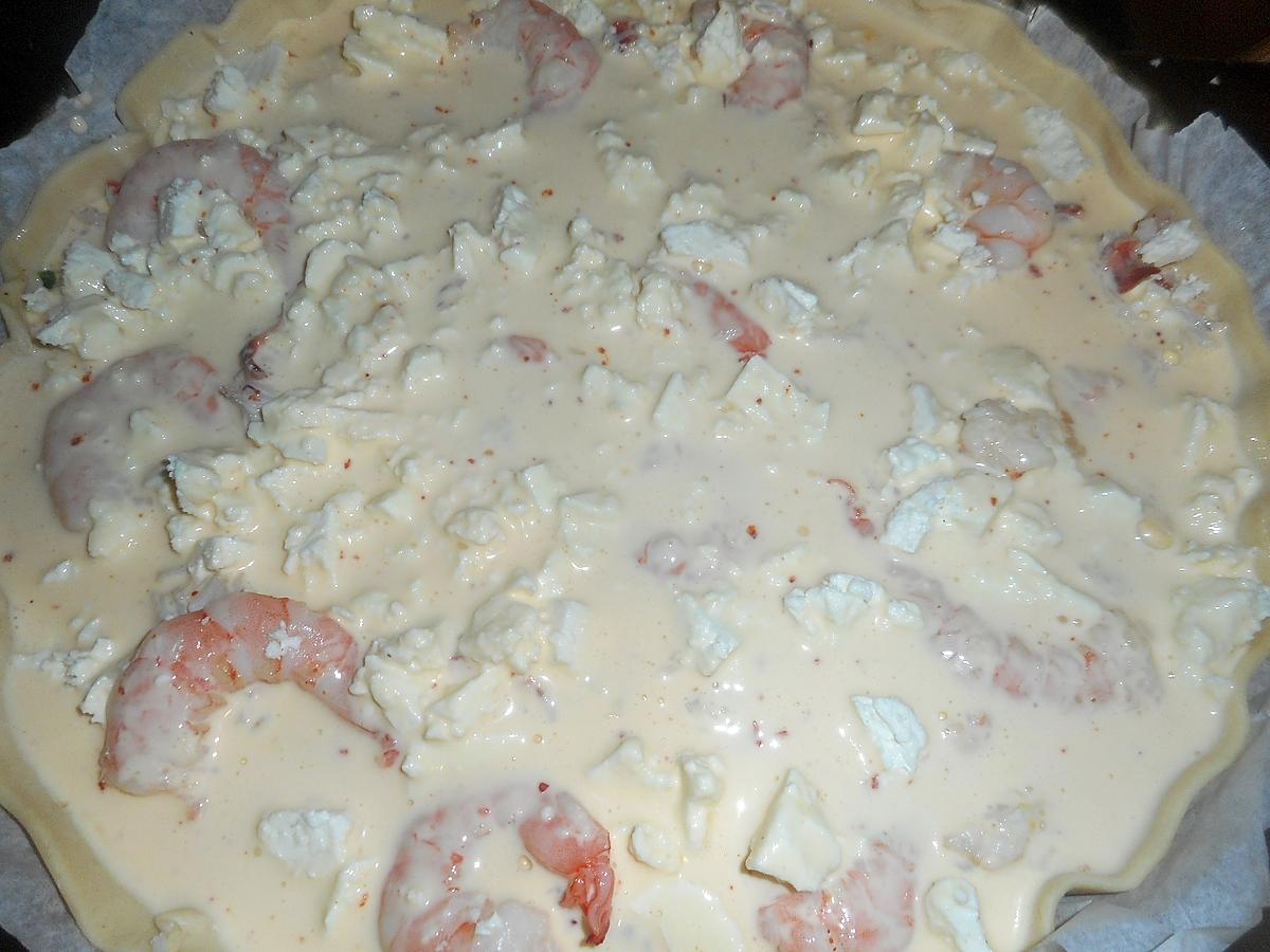 recette Quiche  crabe,crevettes, épinard et féta