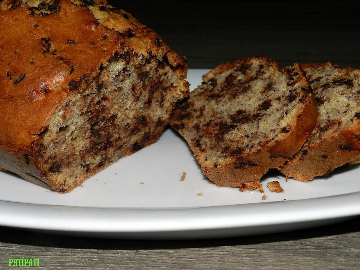 recette GÂTEAU AUX BANANES ET PÉPITES DE CHOCOLAT