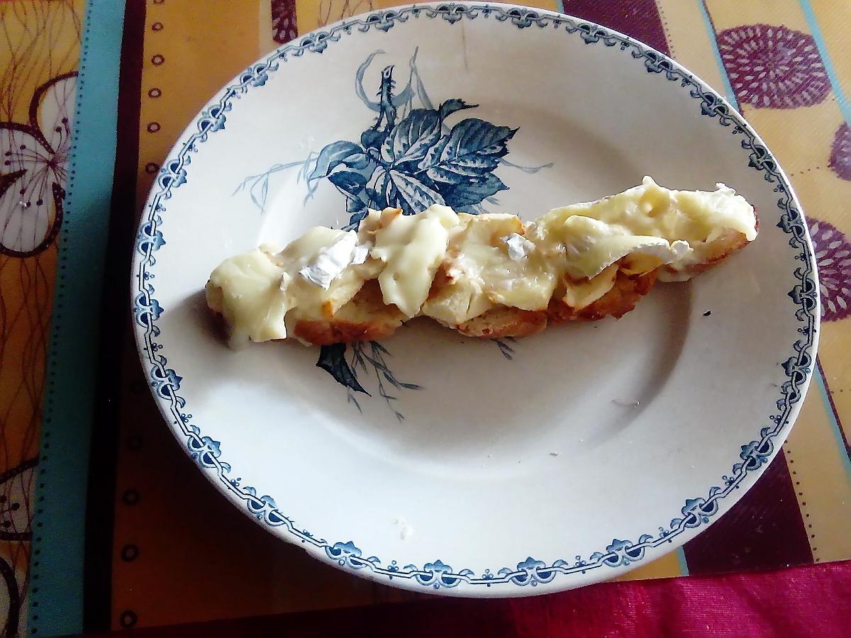 recette tartine  pomme  camenbert