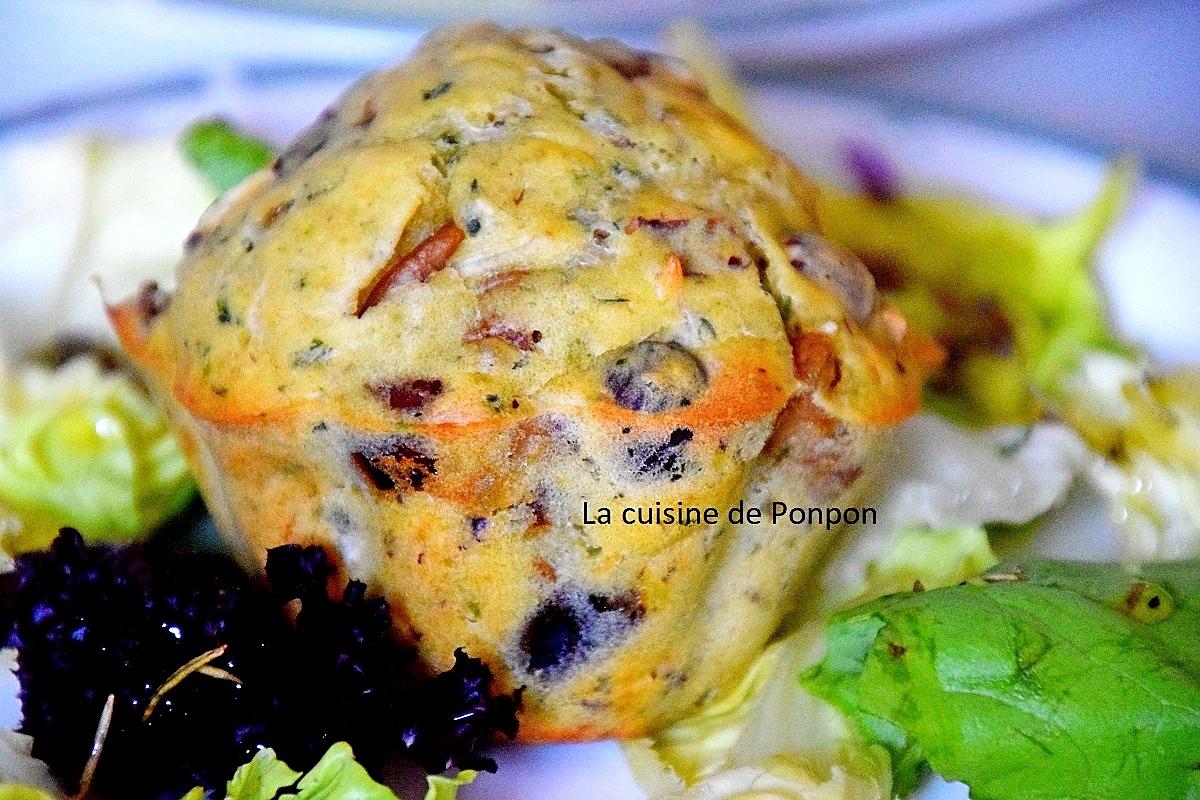 recette Muffin aux champignons et noisettes parfumé au pesto à l'ail des ours