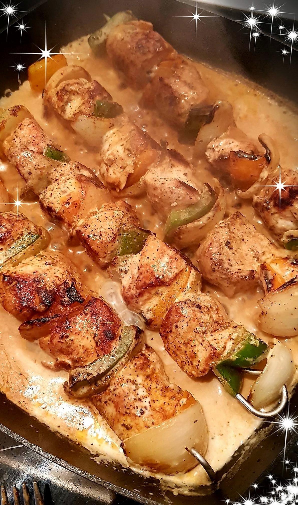 recette Brochettes de poulet maison sauce paprika