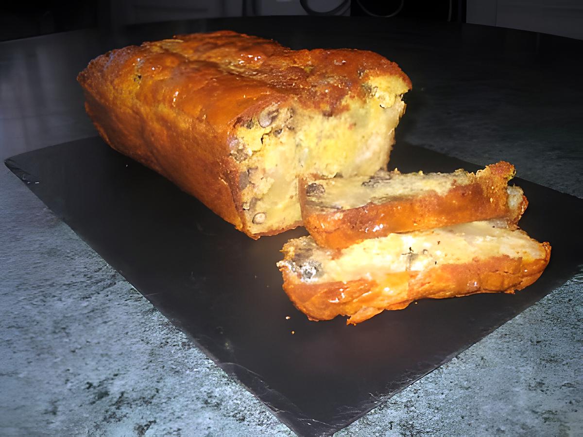 recette cake poires-roquefort et noix