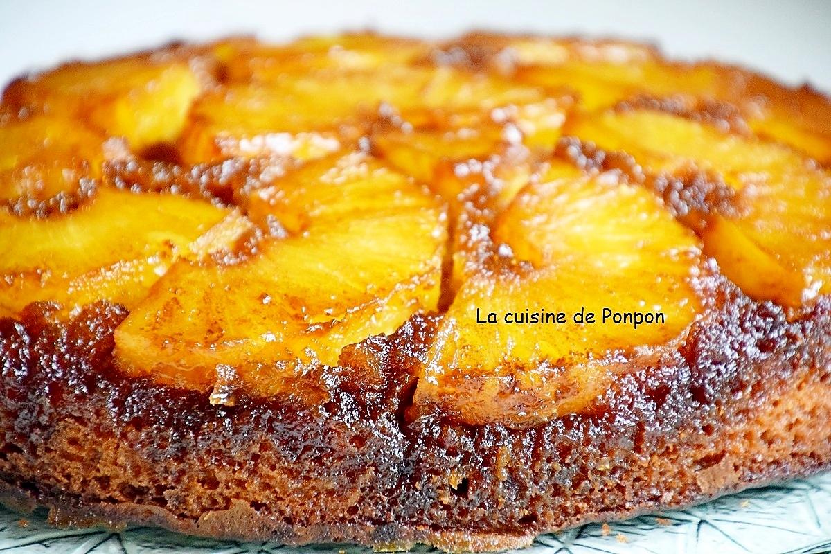 recette Gâteau à l'ananas frais caramélisé à la cassonade