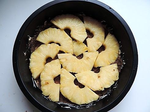 recette Gâteau à l'ananas frais caramélisé à la cassonade