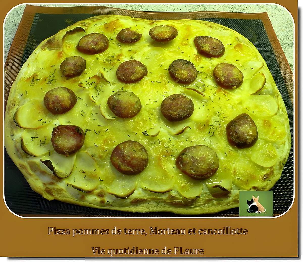 recette Pizza pommes de terre, Morteau et cancoillotte