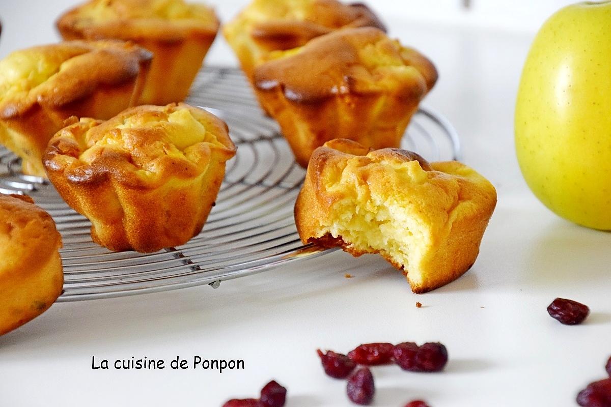 recette Muffin aux pommes, cranberries et lait concentré sucré