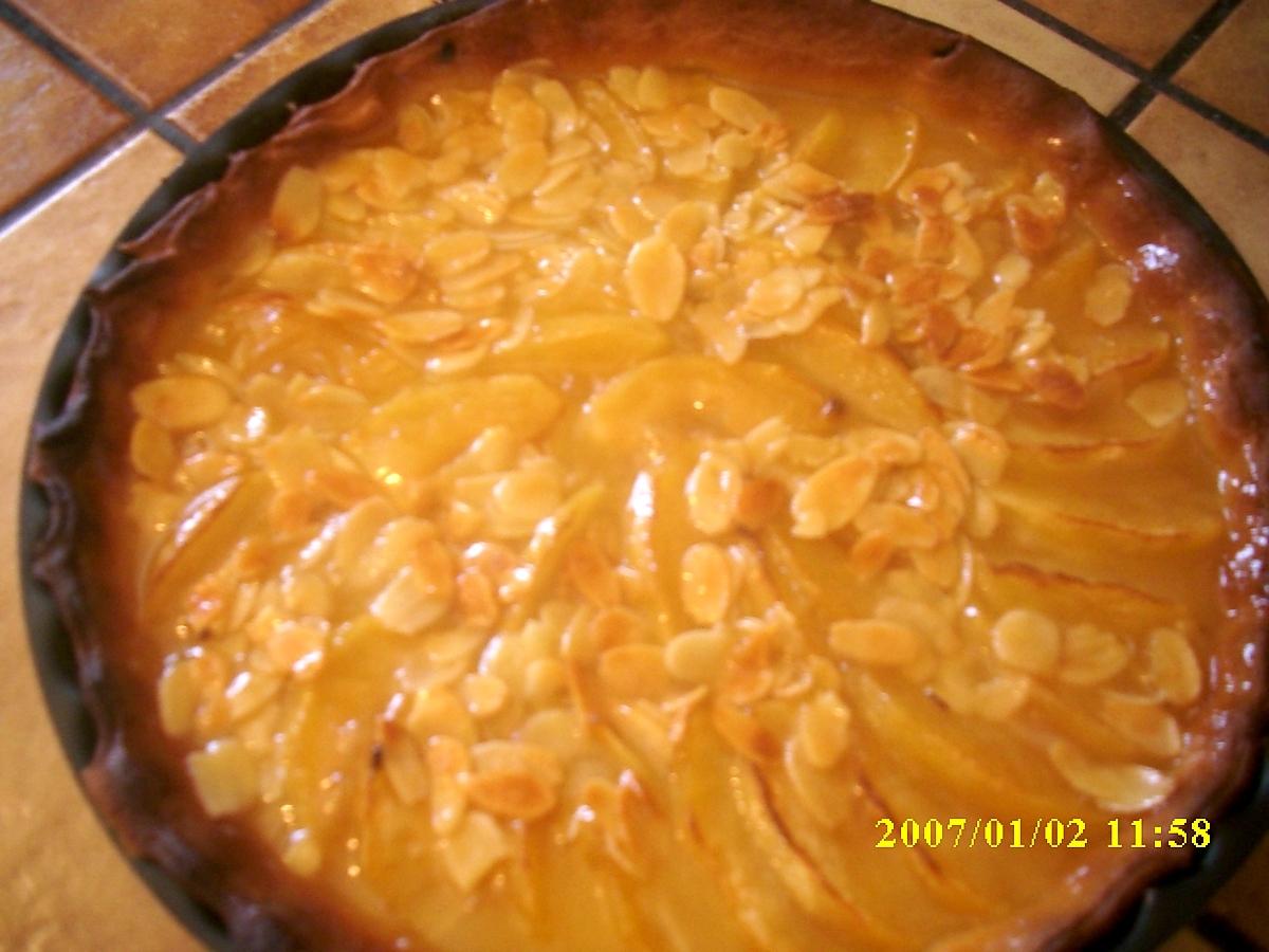 recette Tarte aux pommes miel et amandes