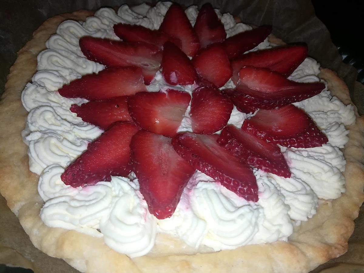 recette Tarte au fraise Nutella chantilly de mascarpone