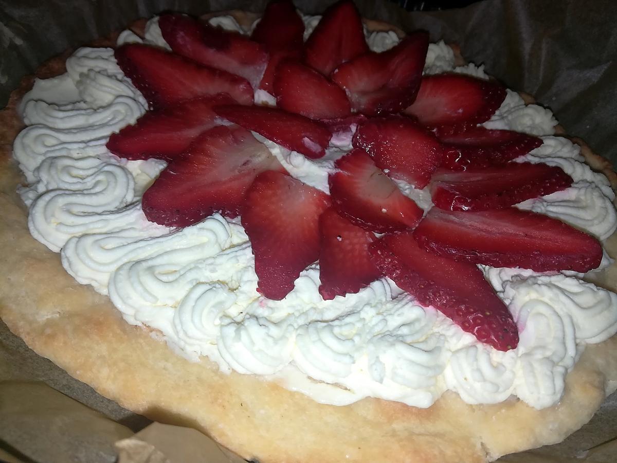 recette Tarte au fraise Nutella chantilly de mascarpone