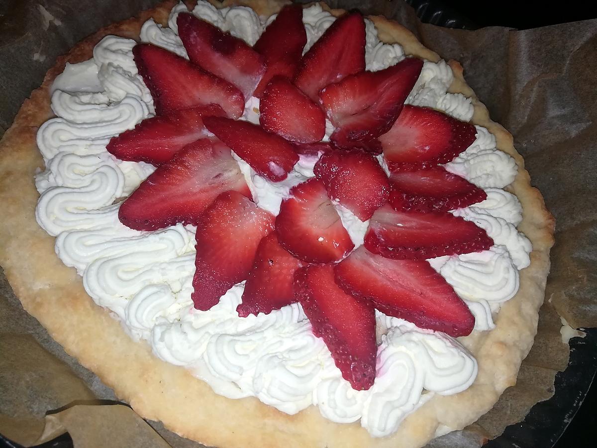 recette Tarte au fraise Nutella chantilly de mascarpone