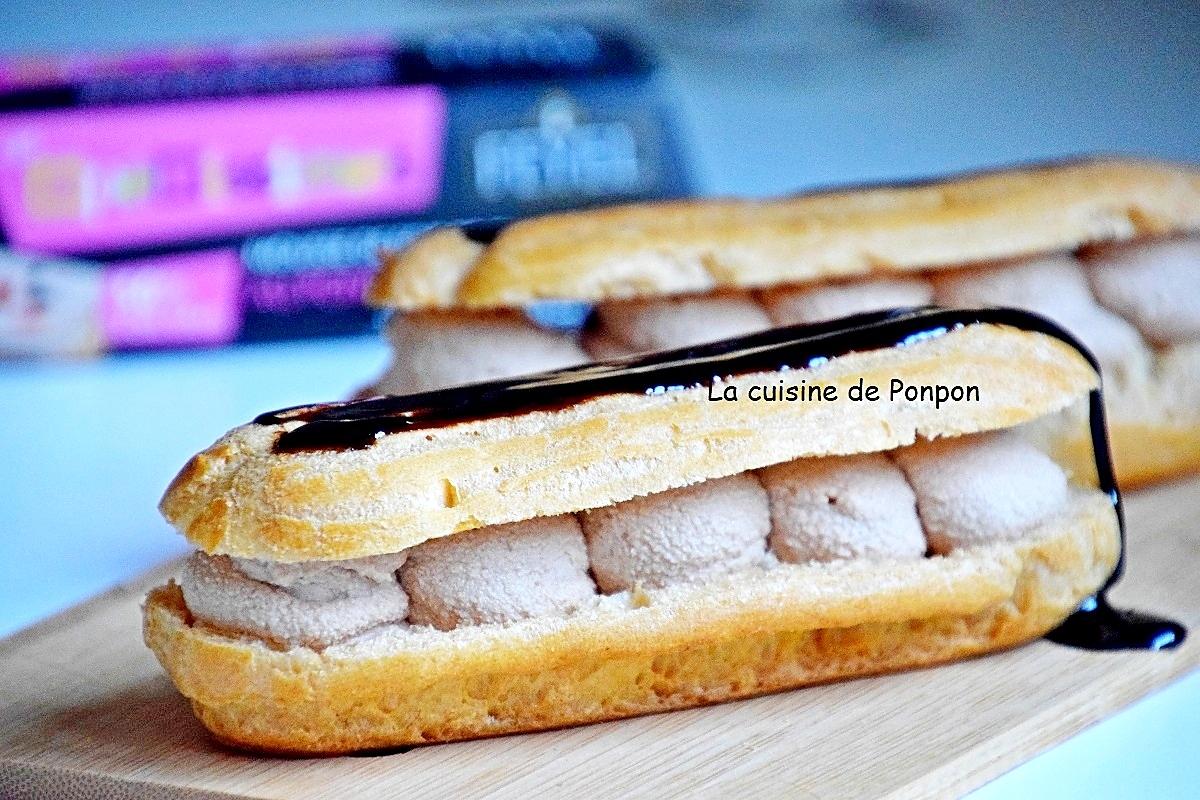 recette Éclair garni de mousse de foie gras au poivre de Sichouan