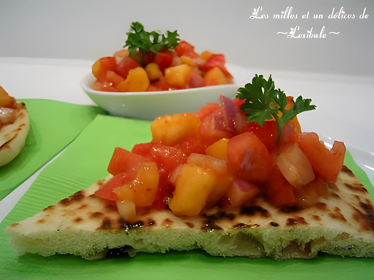 recette Salsa express tomates et pêches