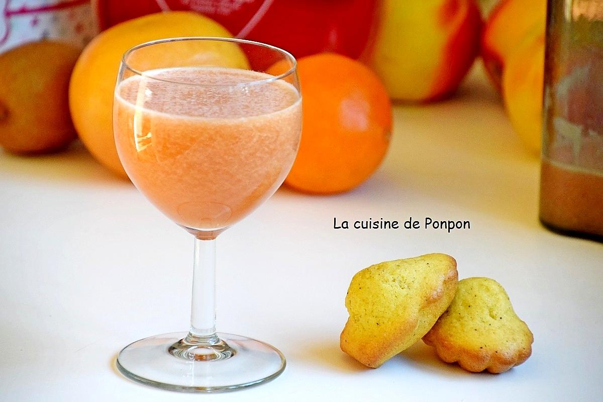 recette Jus d'orange, pamplemousse, kiwi et sirop d'amour, vegan