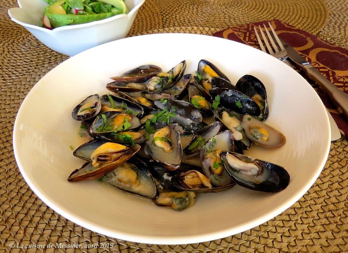 recette Moules à la crème de pastis + bis