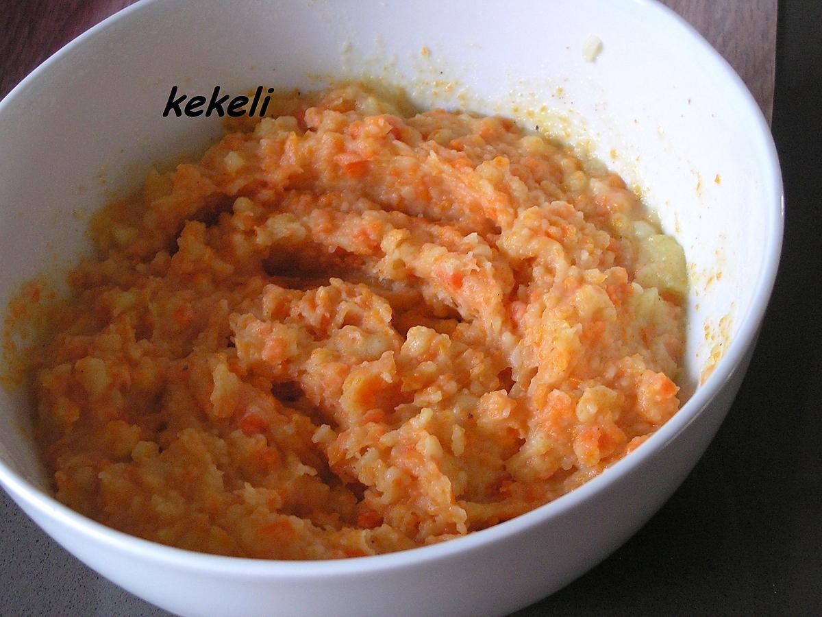 recette Ecrasé de pommes de terre carottes au cookéo