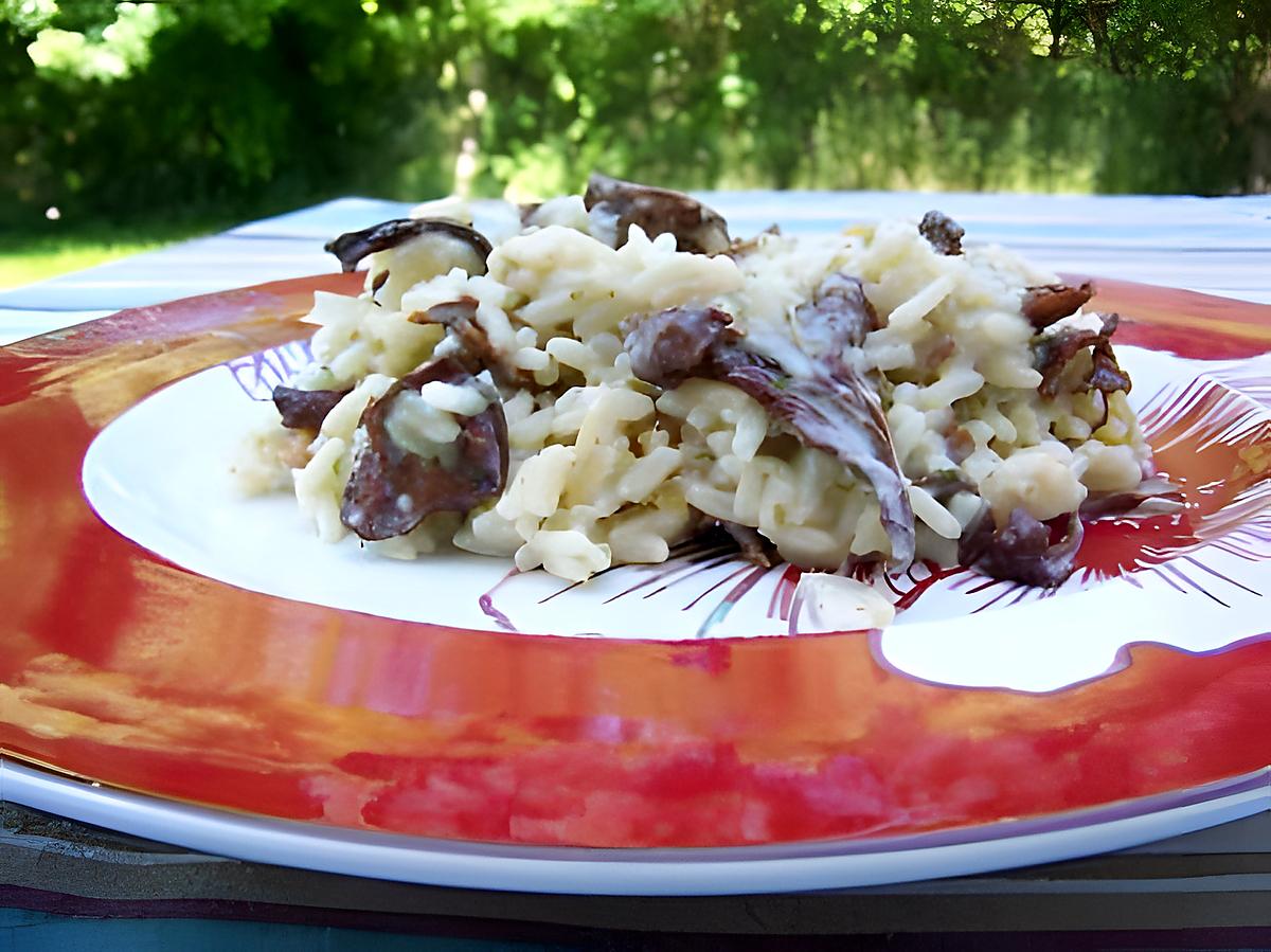 recette Risotto aux girolles et raisins blonds