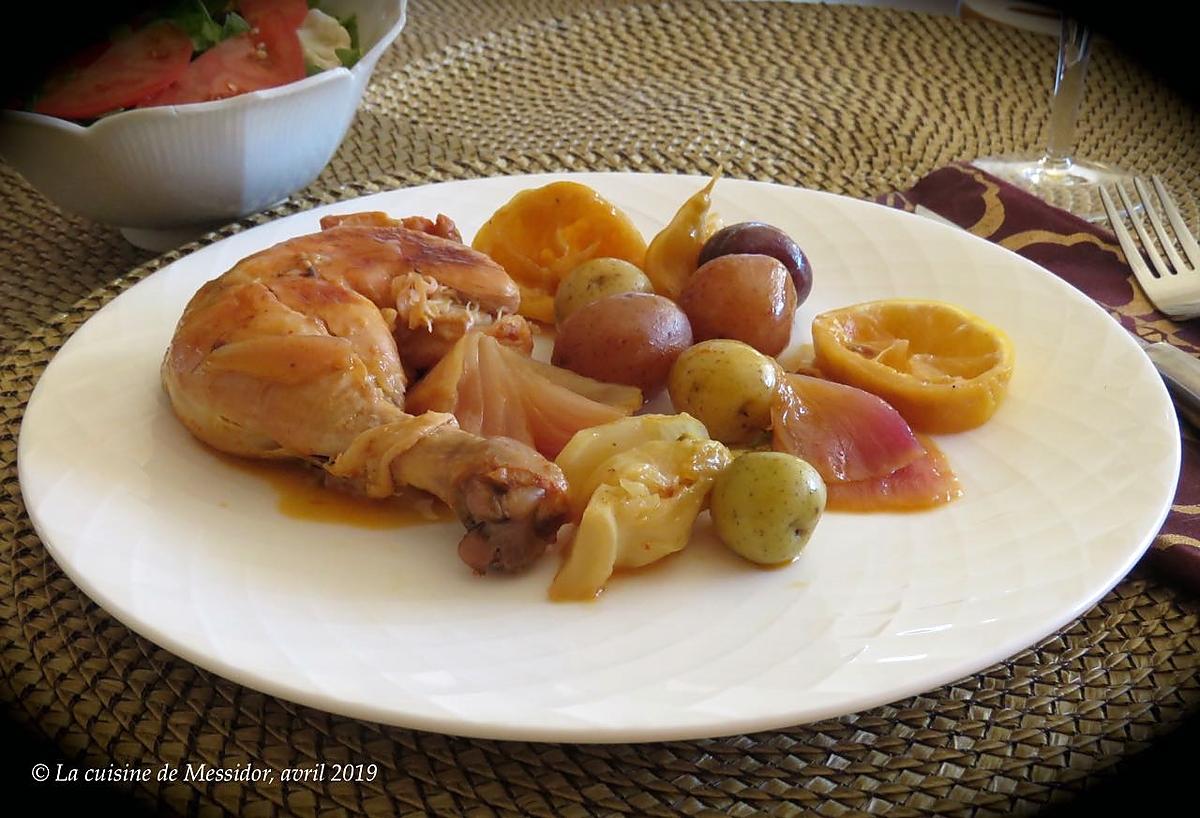 recette Poulet aux légumes et au citron +