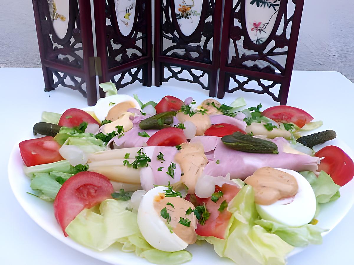 recette SALADE AUX ROULER D'APERGES