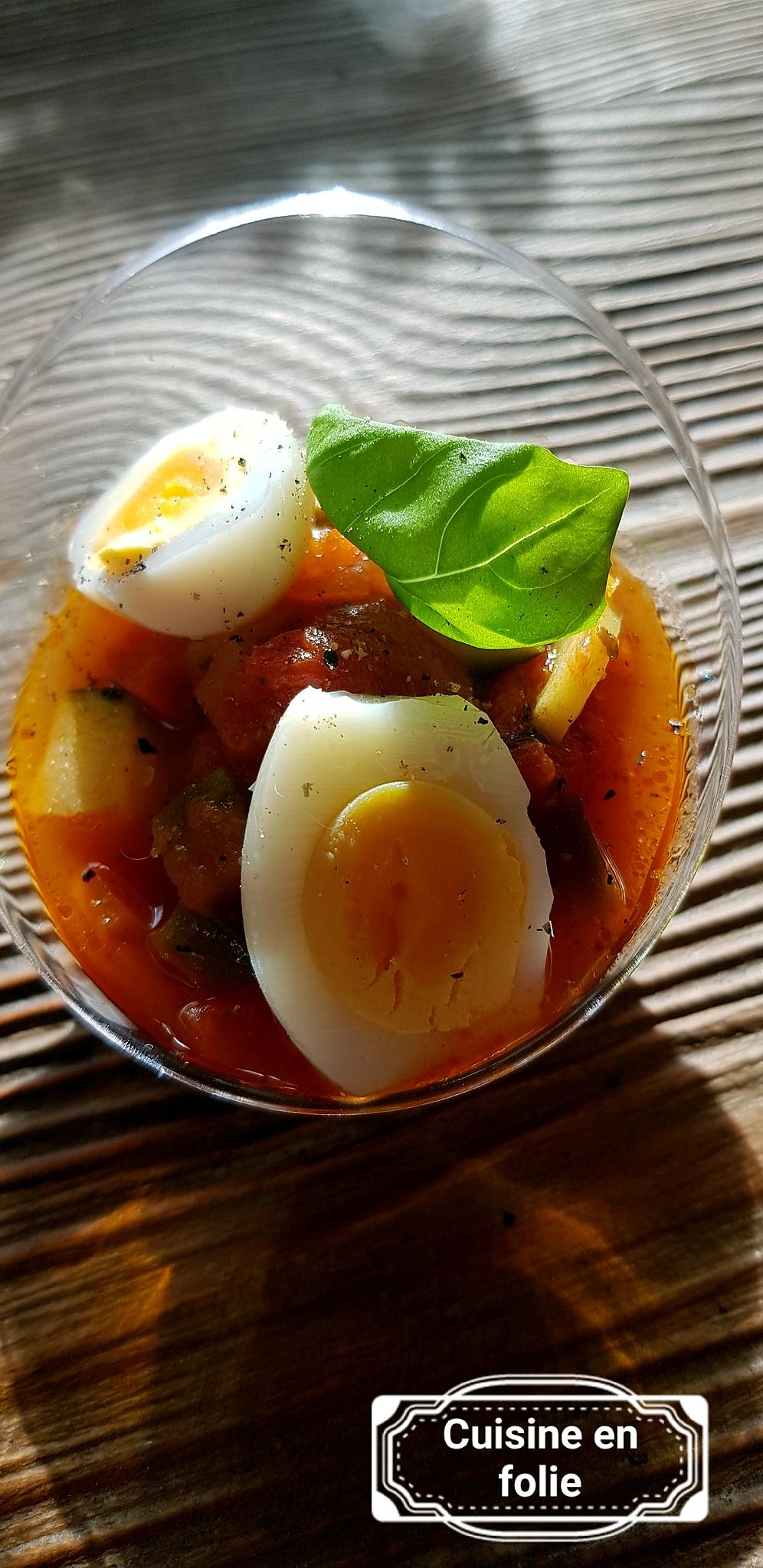 recette Oeuf de caille ratatouille