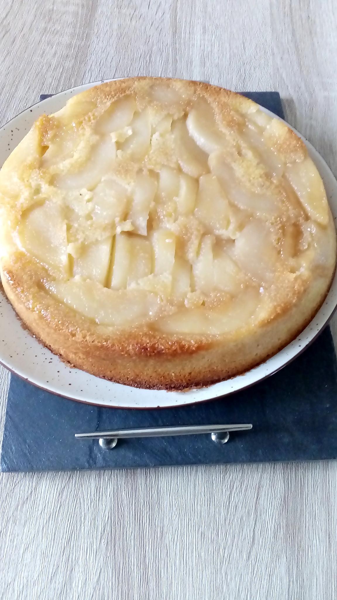 recette gateau amande poire