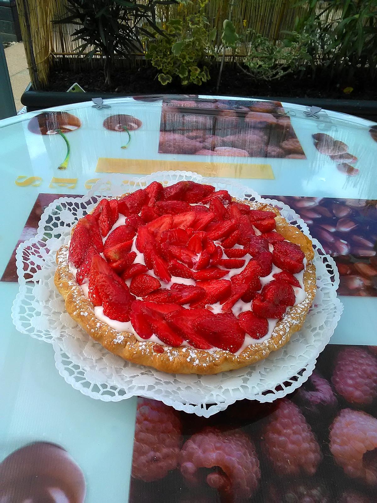 recette Tarte légère aux fraises .... à se damner  !