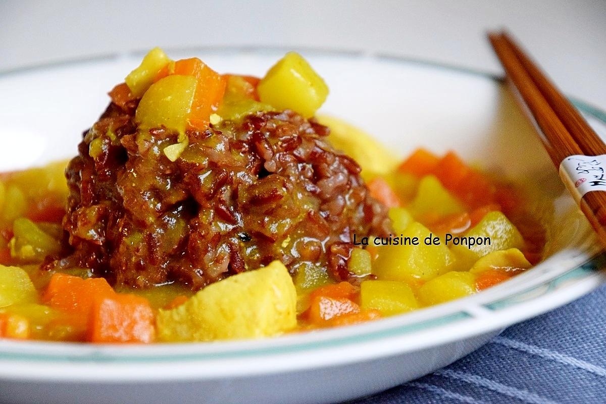 recette Riz rouge au curry coréen