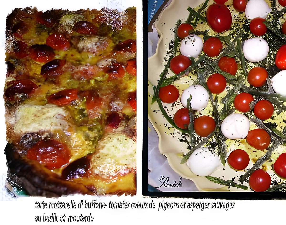 recette tarte mozzarella - tomates au basilic et moutarde