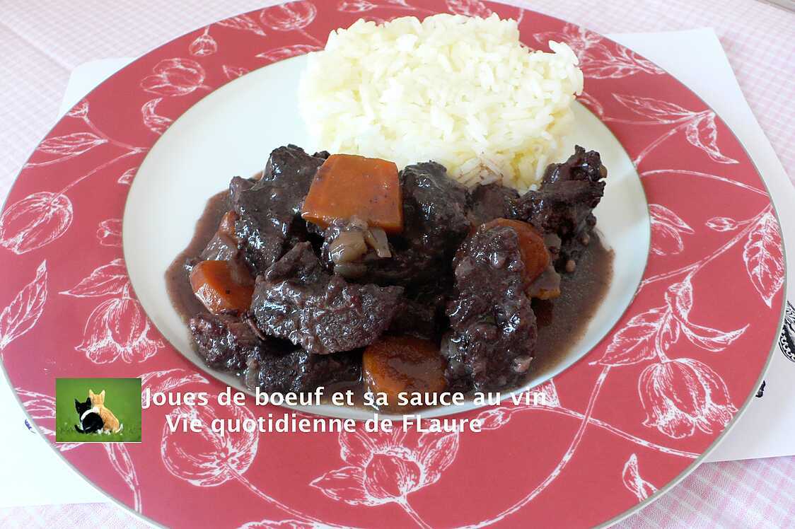 Recette de Joues de bœuf et sa sauce au vin