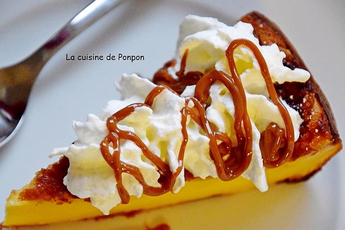 recette Far au jus de clémentine garni de chantilly et confiture de lait