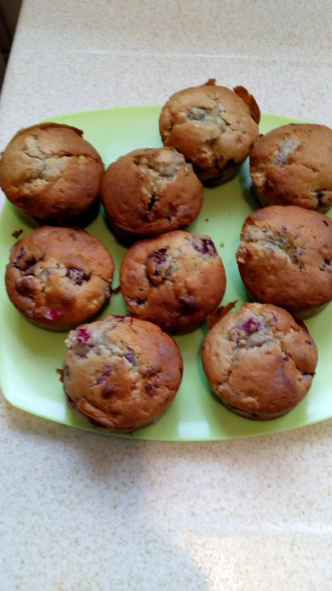 recette muffins framboise chocolat blanc a la noix de cooco