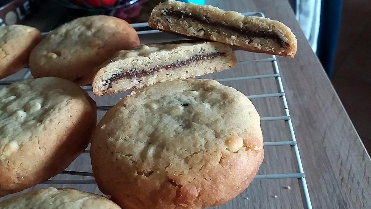 recette COOKIE FOURRE NUTELLA