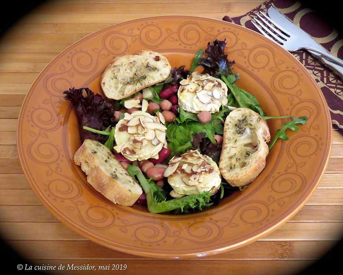 Chèvre chaud sur salade de poire +