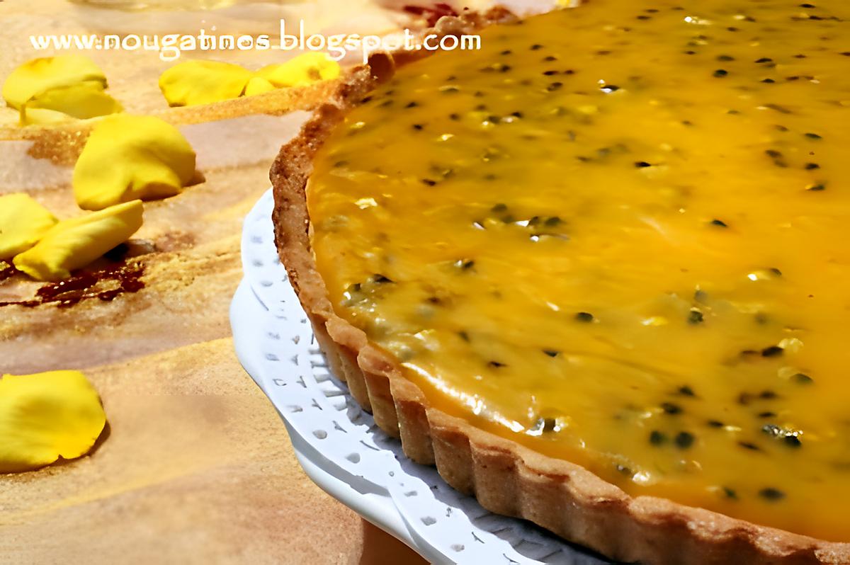 recette tarte au citron et fruits de la passion