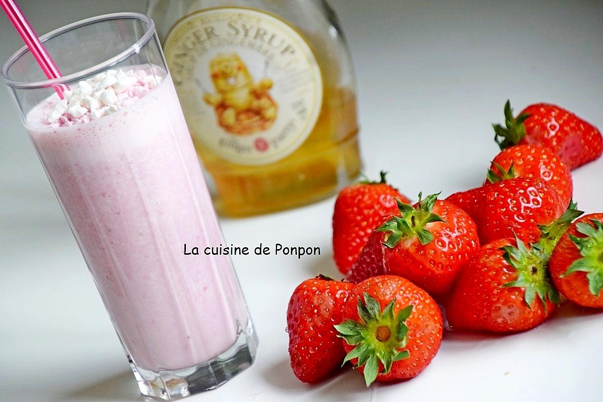 recette Boisson aux fraises et sirop de gingembre