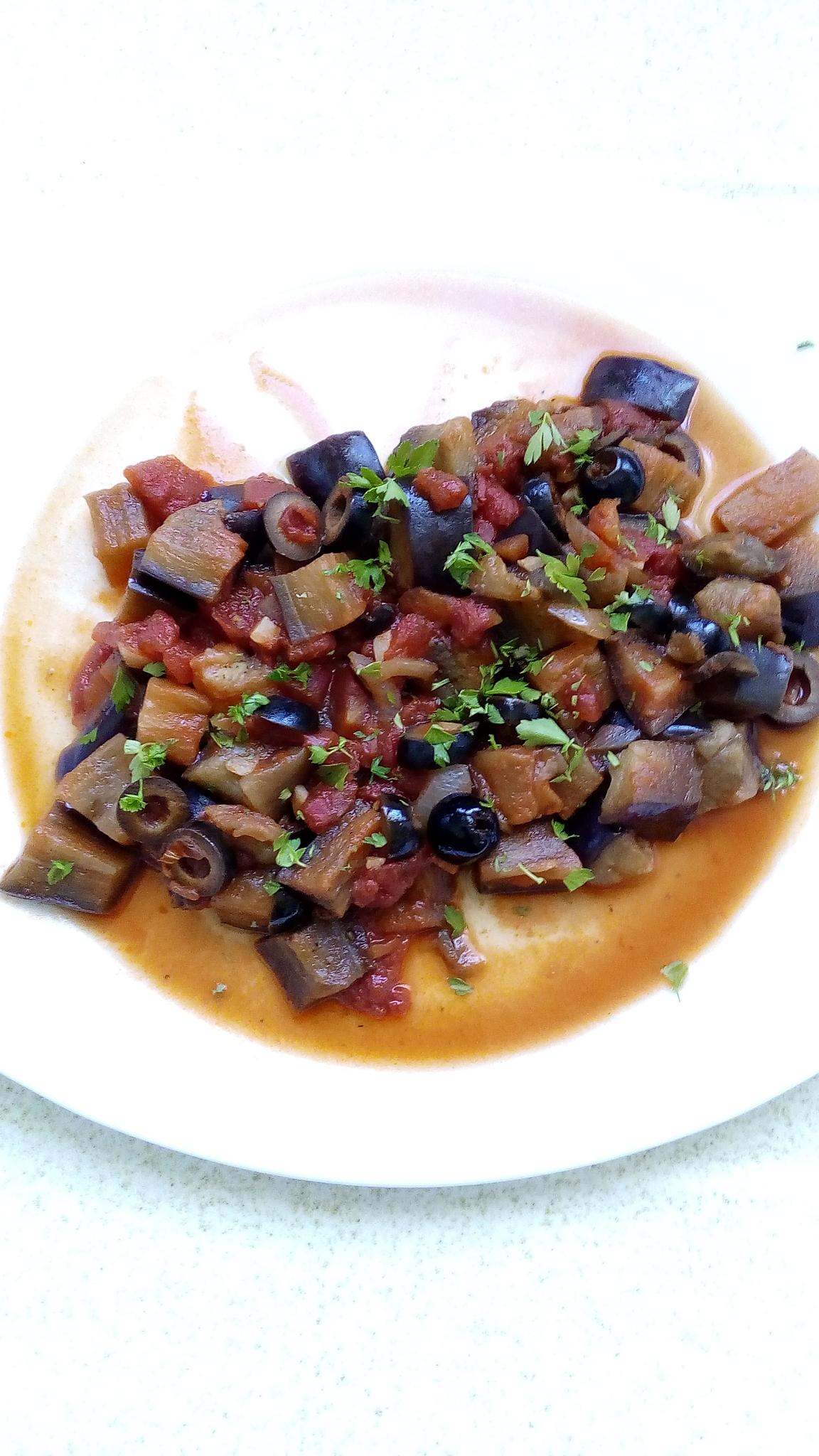 recette fricassée d'aubergines aux légumes