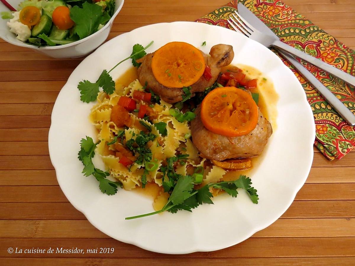 recette Braisé de poulet aux clémentines +