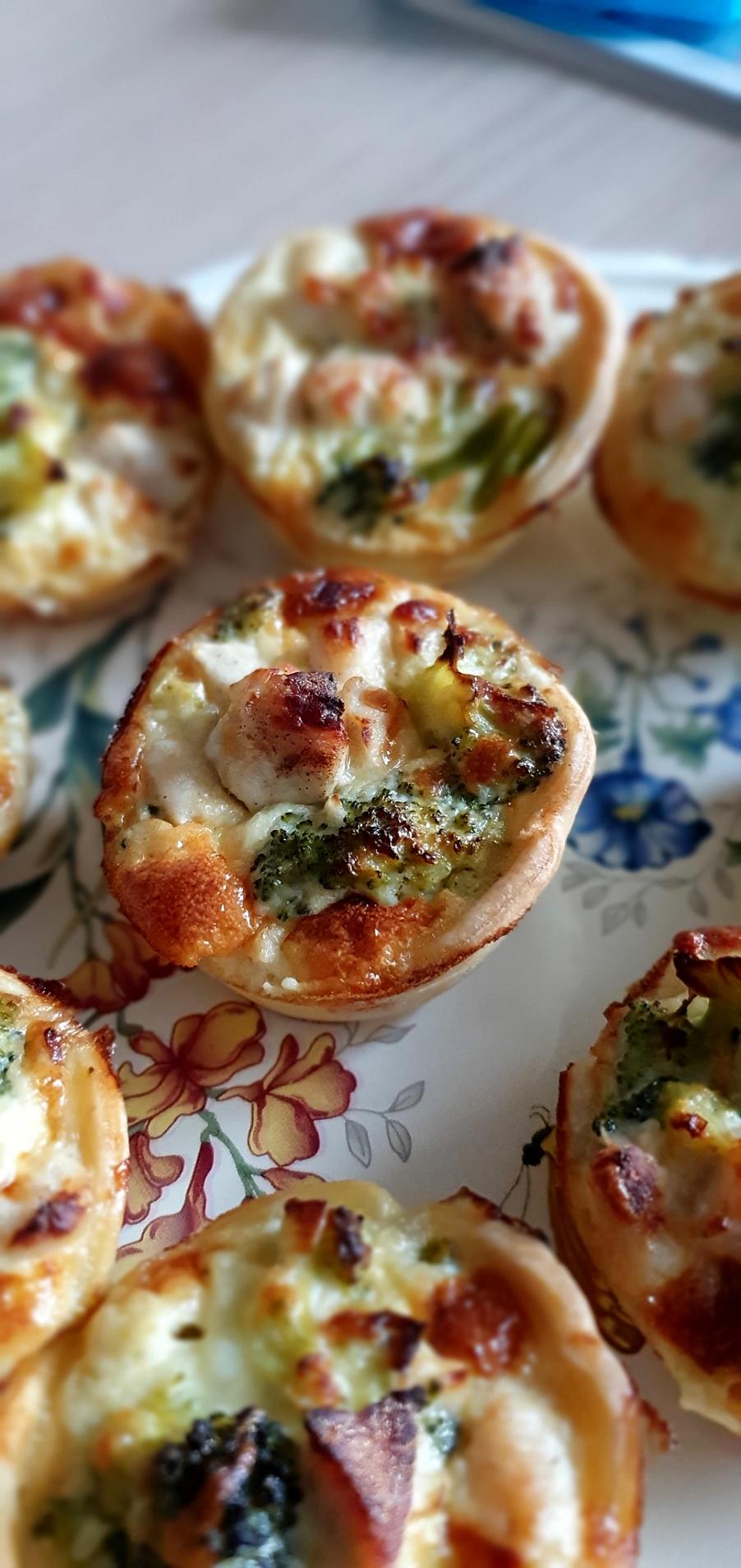 recette Mini quiche poulet brocolis