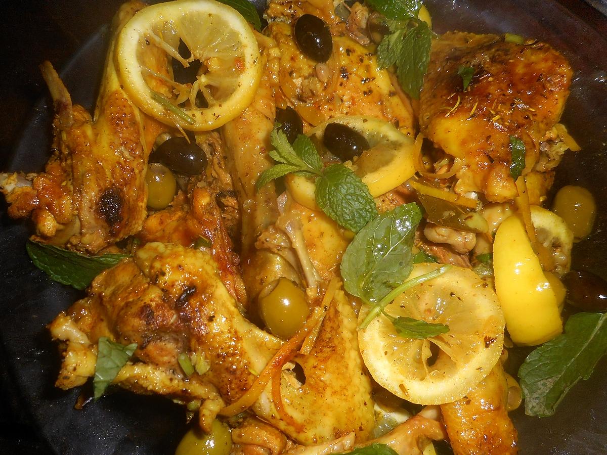 recette Poulet au citron et aux olives