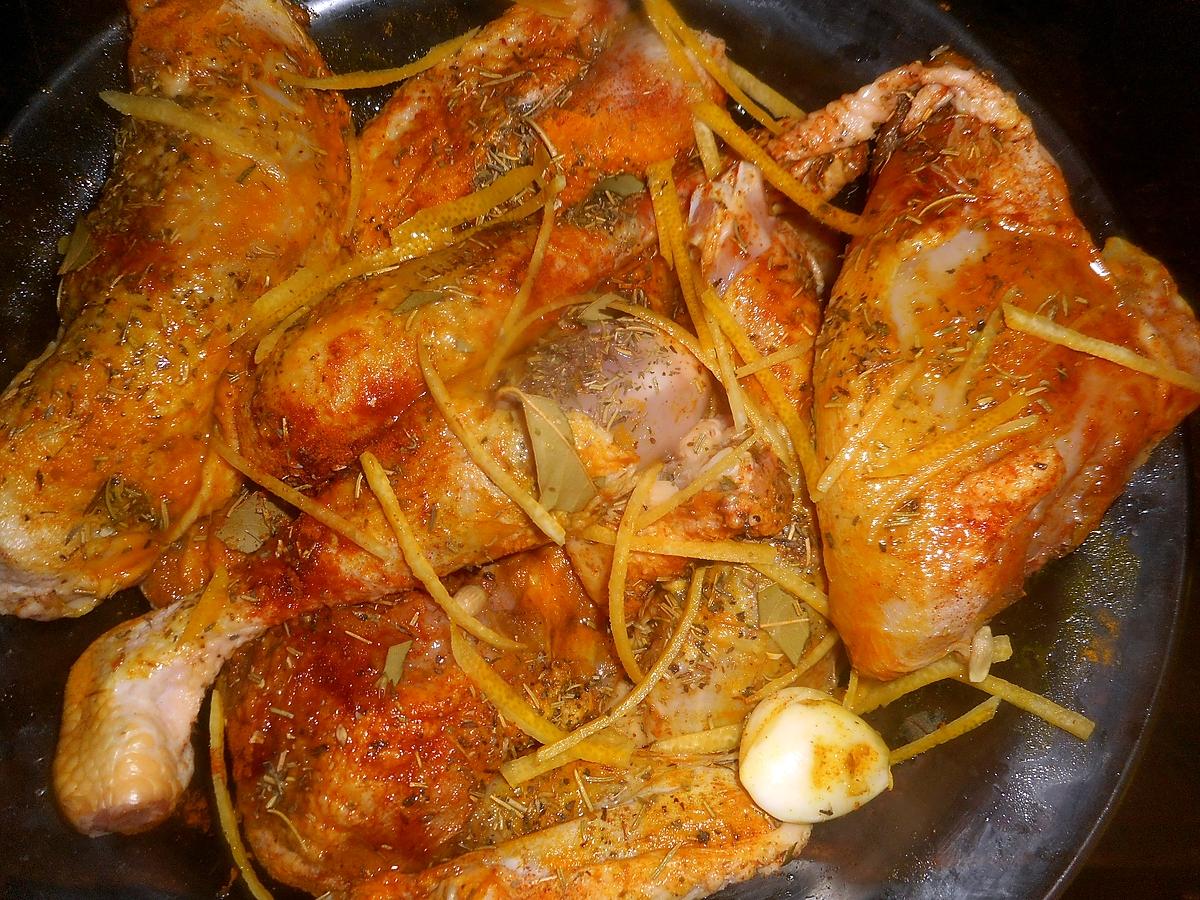 recette Poulet au citron et aux olives