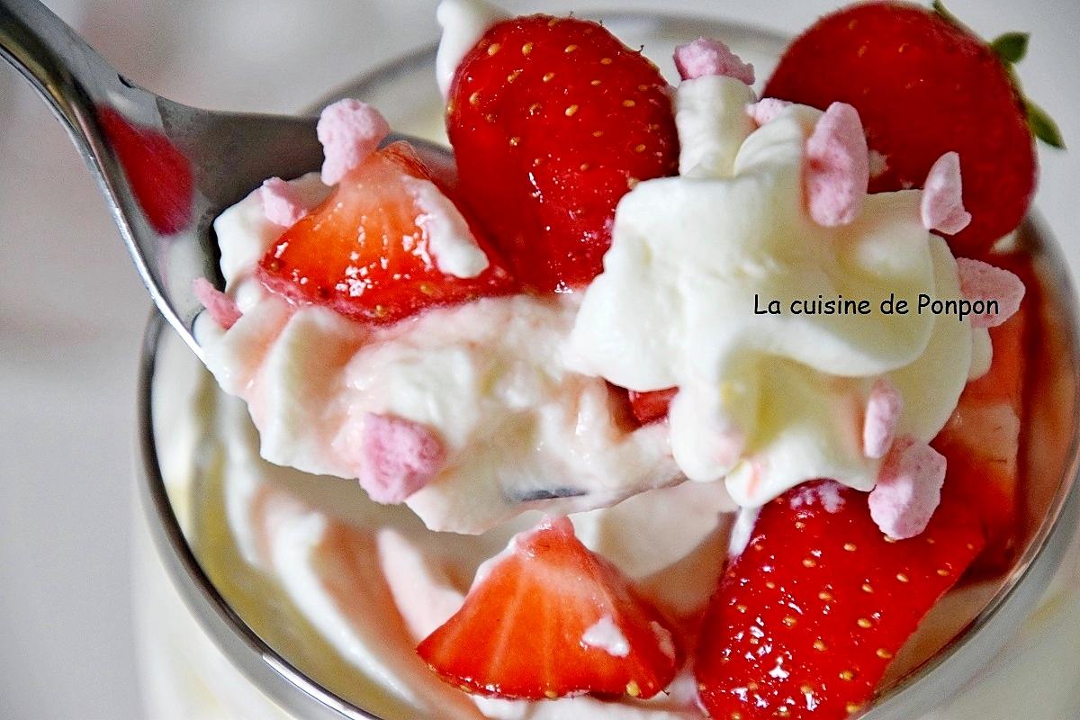 recette Fontainebleau aux fraises aux 3 sirops